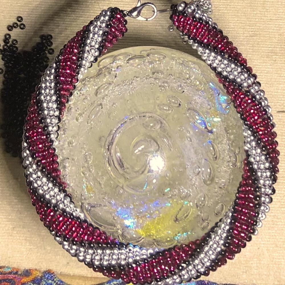 Hand beaded bracelet